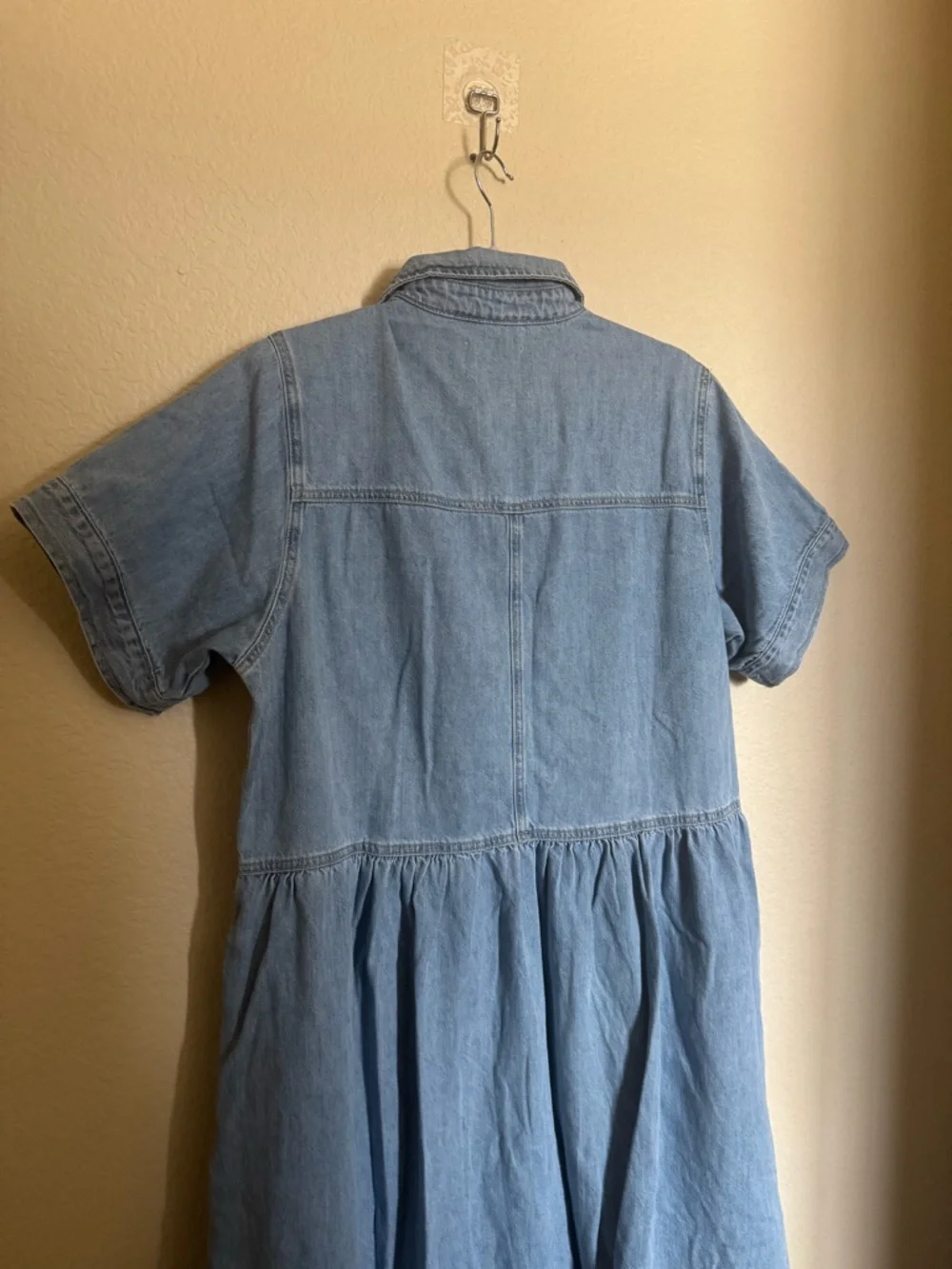 MAYE Montana Denim Shirtdress Size Large Light Flowy Cottage - Picture 11 of 11